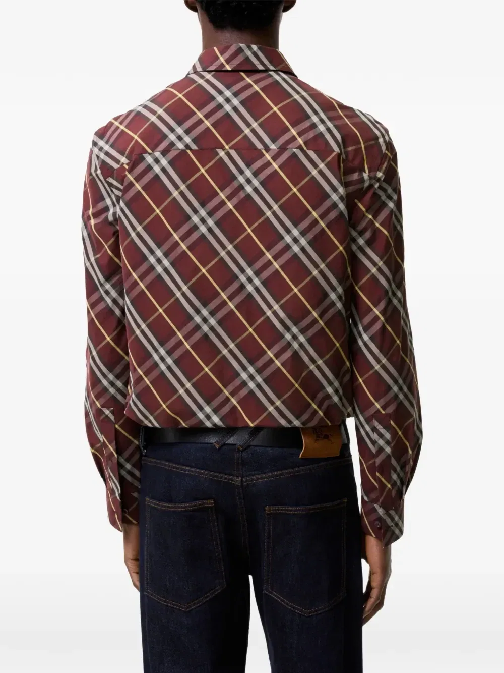 Рубашка в клетку Burberry, красный — фото 3