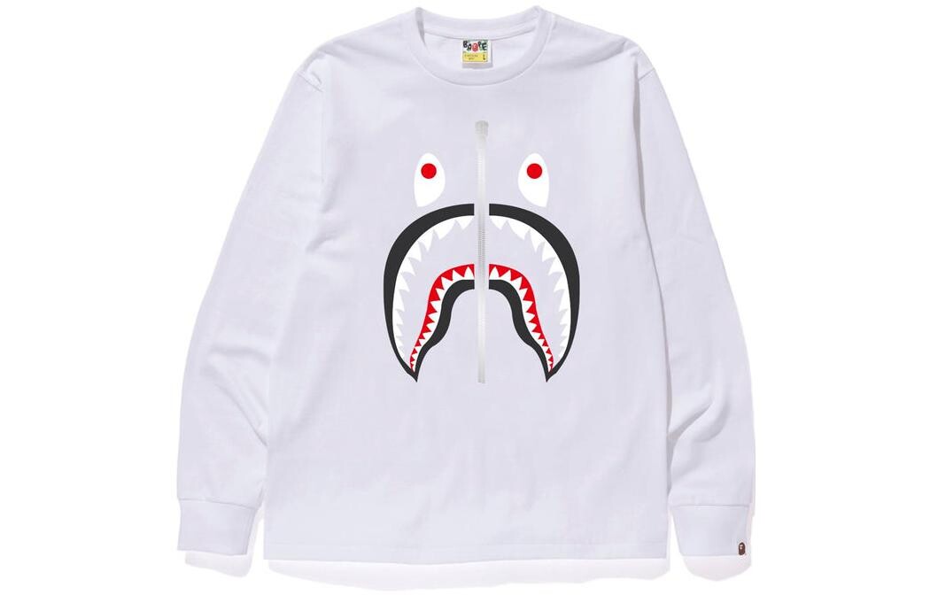 

Футболка BAPE Shark L/S SS23 A Bathing Ape, зеленый