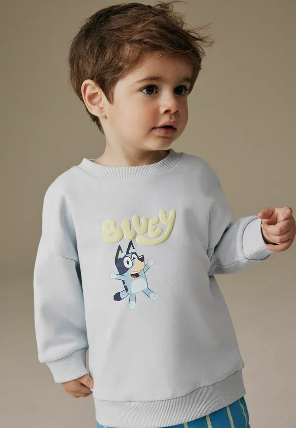 Комплект из свитшота и брюк с принтом Bluey, Regular fit, Next, синий — фото 4