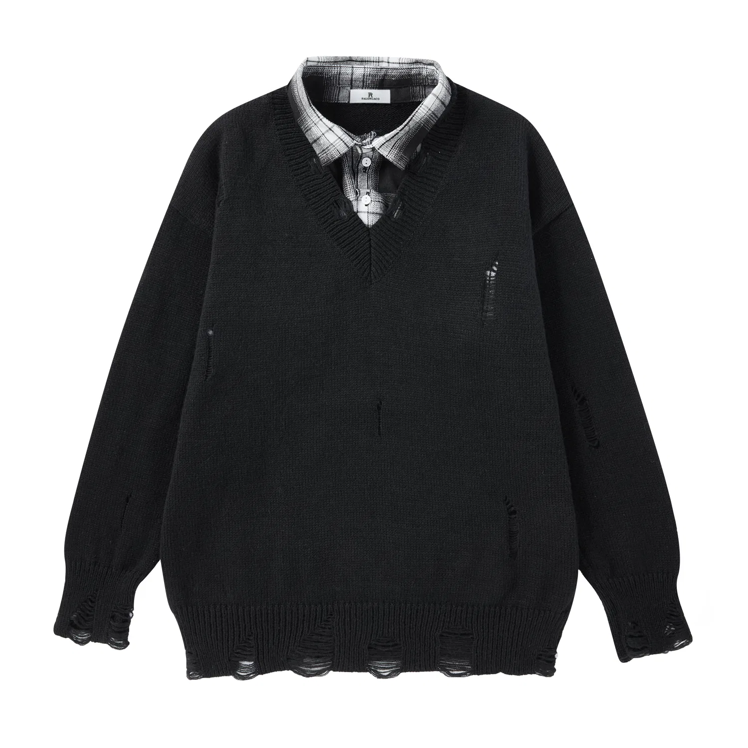 Детский свитер с отложным воротником Unisex Lapel Moderate, PAL ONGACO, Black