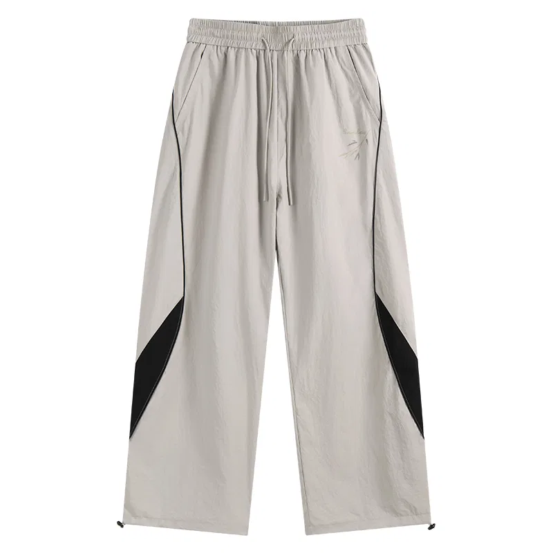 Детские штаны прямого кроя Bamboo Shadow Breeze Pants Logo MINISO, Черный И Коричневый — фото 4