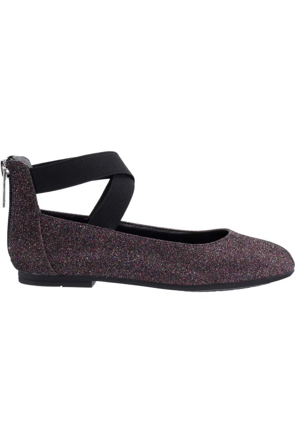 Детские балетки на перекрестных ремешках Marissa Nina, Multi Sparkle Fabric — фото 3
