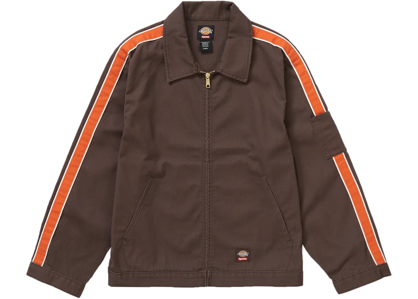Мужская куртка-бомбер с полосками Supreme Dickies Stripe Eisenhower Jacket, Brown