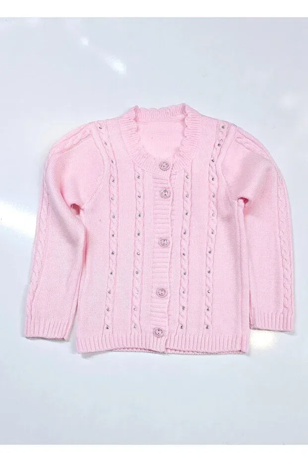Детский кардиган для девочек хлопковый Stoned girl's cardigan Seabubbles, Pink