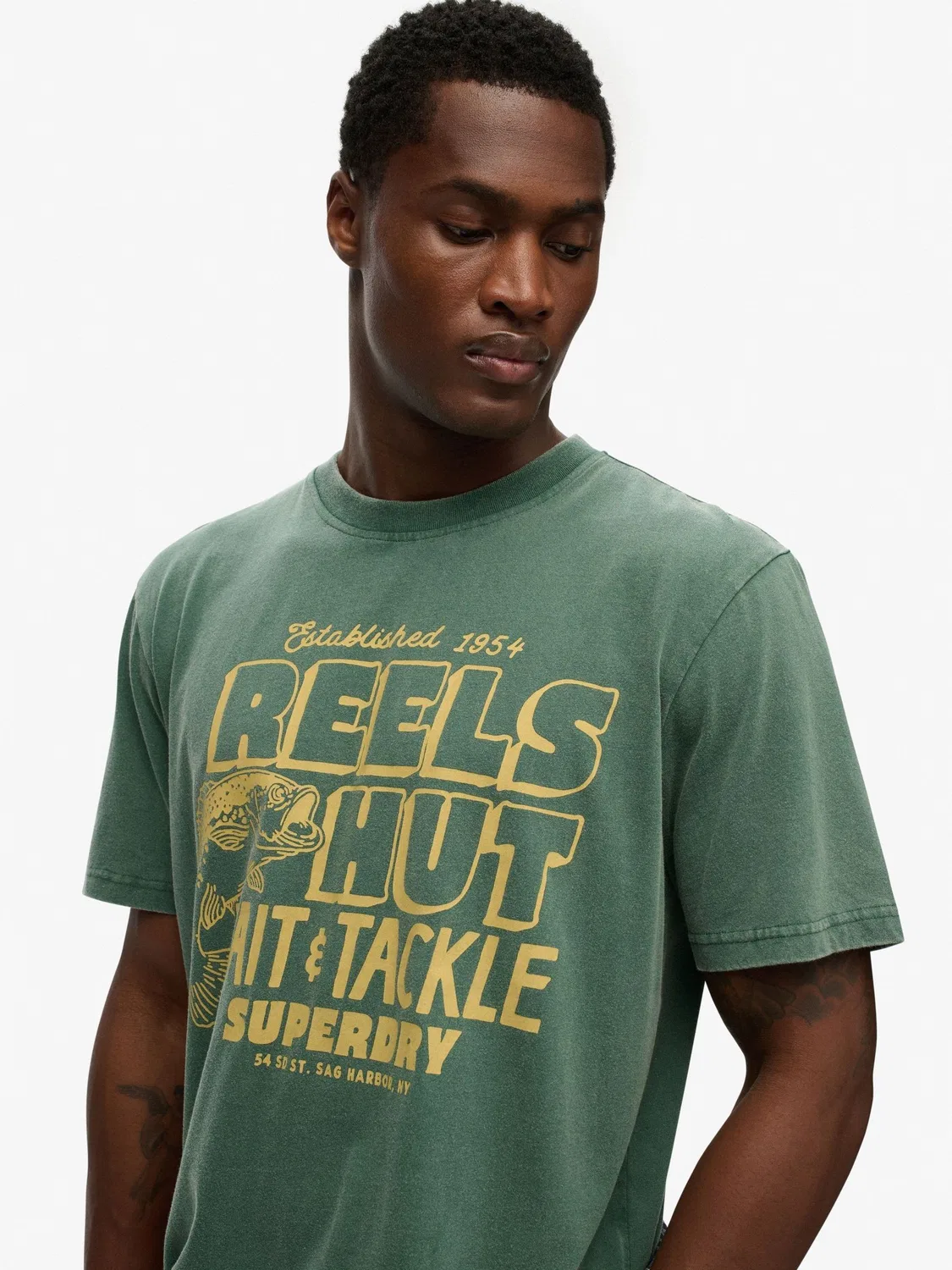 Футболка свободного кроя Roadside Trade Superdry, зеленый — фото 2