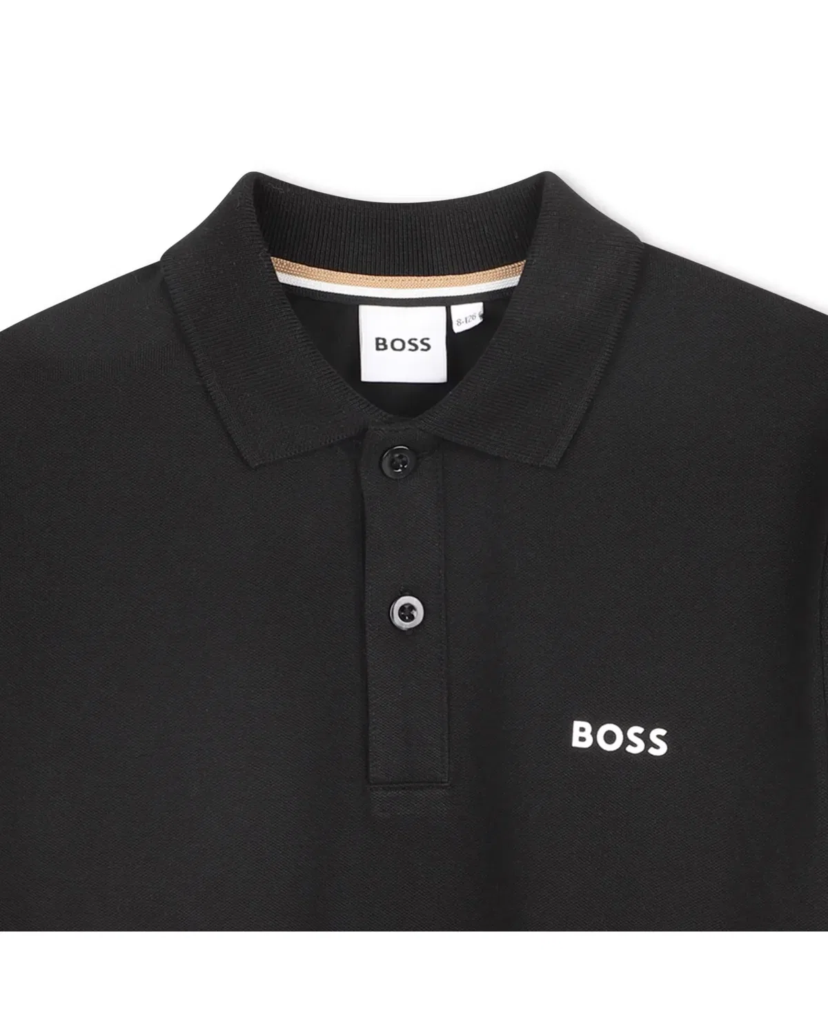 Детское поло для мальчиков хлопковое BOSS Kidswear, Negro — фото 2