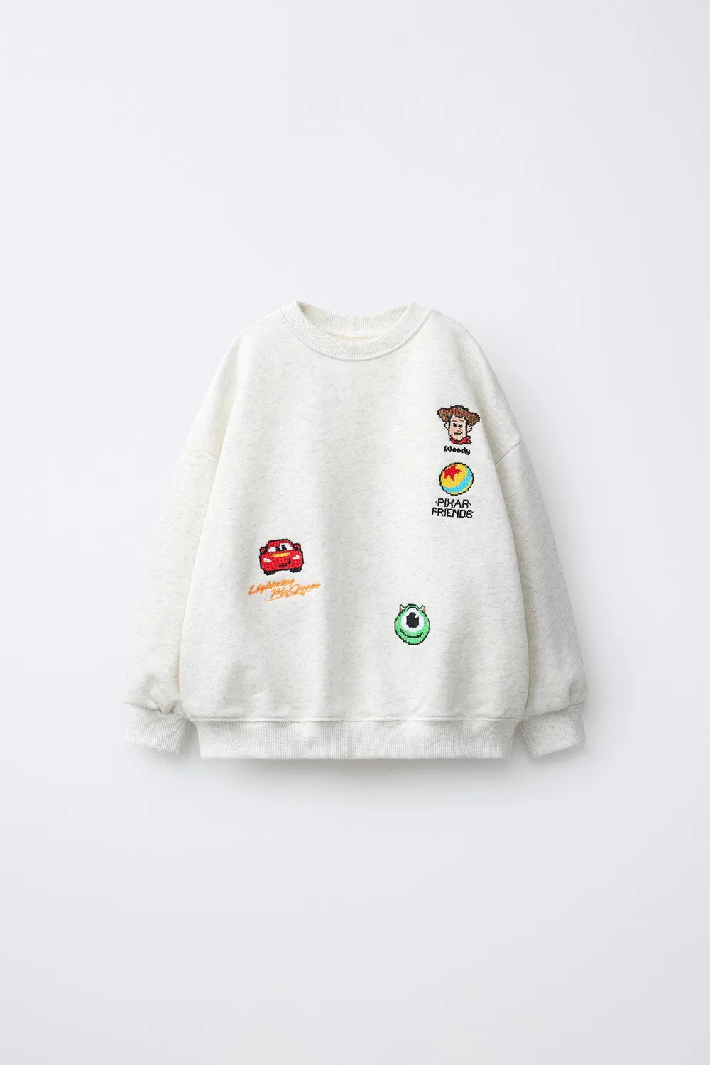Вышитая толстовка Disney Pixar ZARA, Grey marl