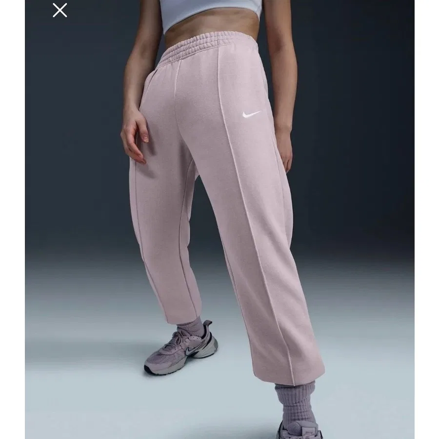Спортивные брюки с высокой посадкой Nike Sportswear Essential Fleece Trousers, Бежевый