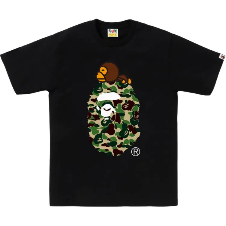 Детская футболка с камуфляжным принтом A BATHING APE, White & Blue — фото 4