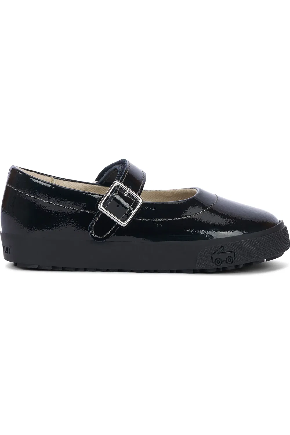 Детские туфли Мэри Джейн с регулируемым ремешком Lucia See Kai Run, Black Patent — фото 3