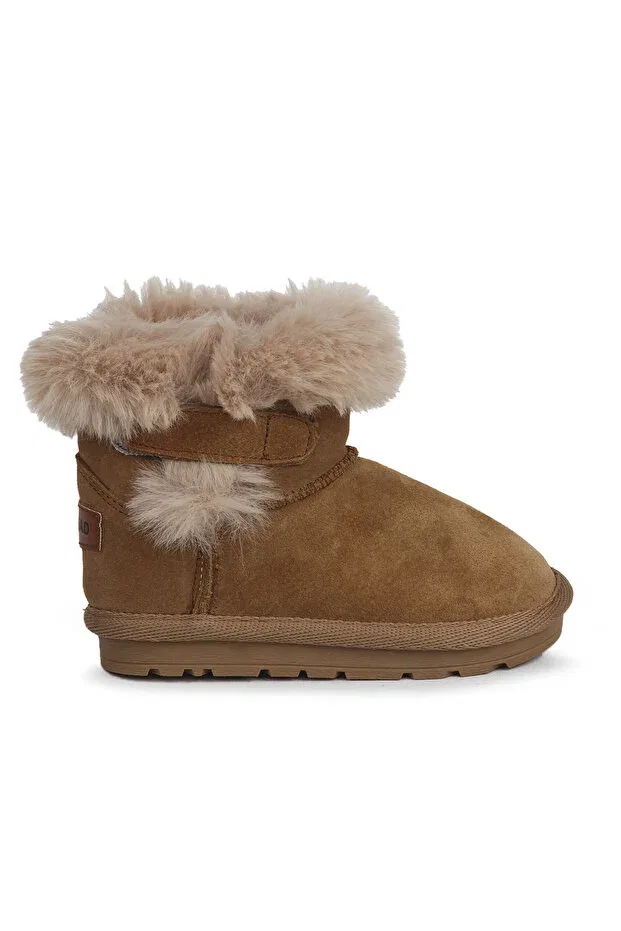 Детские ботинки для девочек из замши Bailey Fur Buckhead, Brown