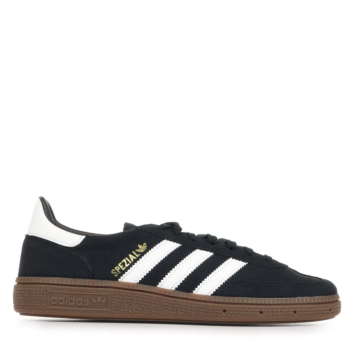 Детские кроссовки для мальчиков с замшевым верхом Handball Spezial J Adidas, Core Black Cloud White Gum — фото 2