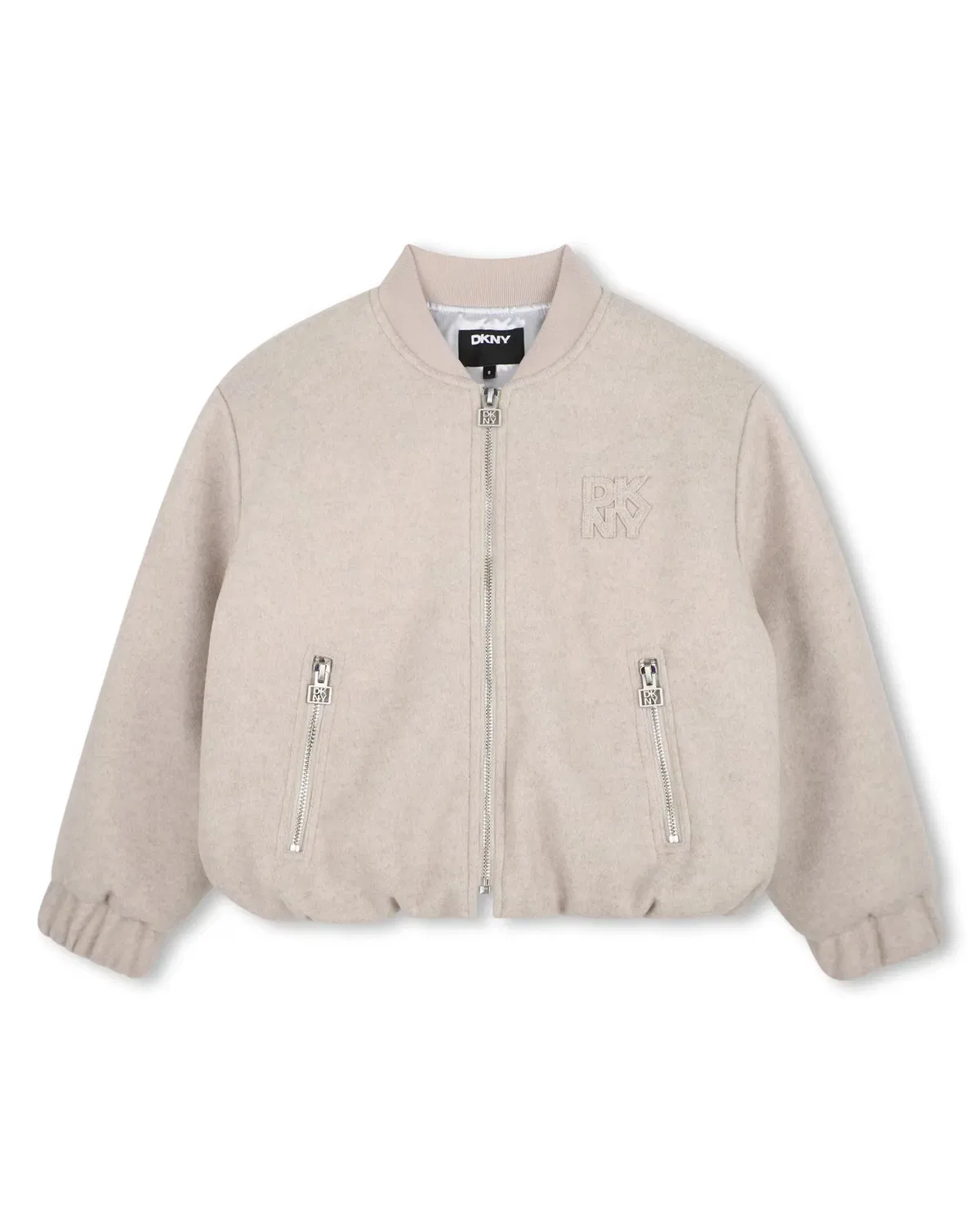 Детская куртка для девочек с принтом DKNY, Beige