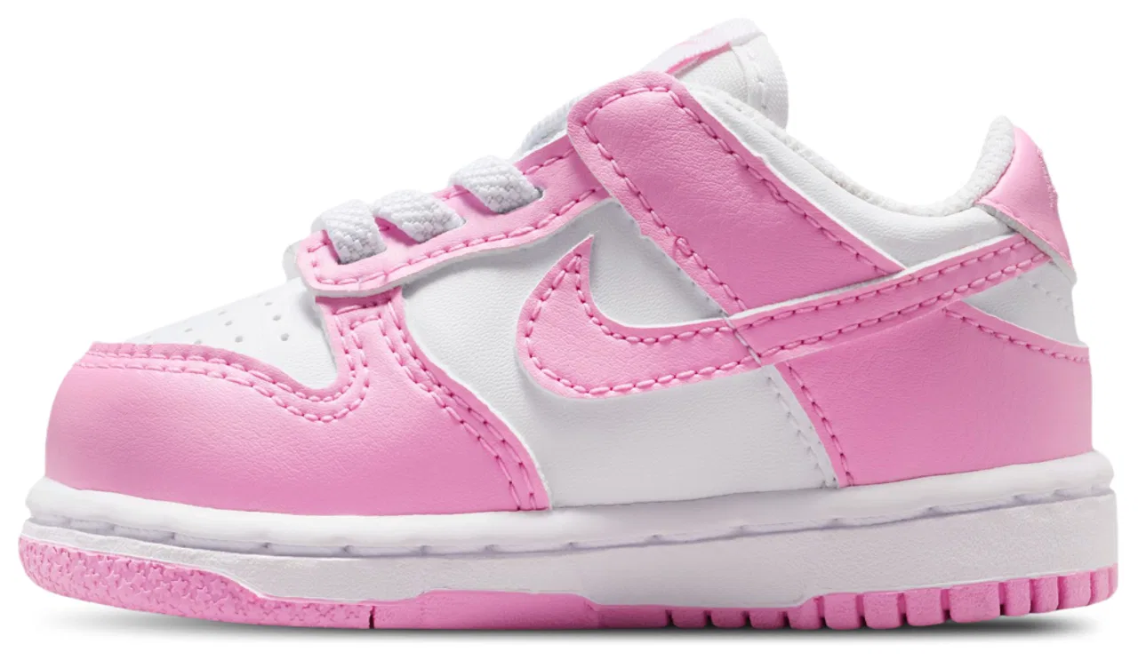 Кроссовки для девочек Dunk Low N Nike, цвет Pink Rise/White — фото 2