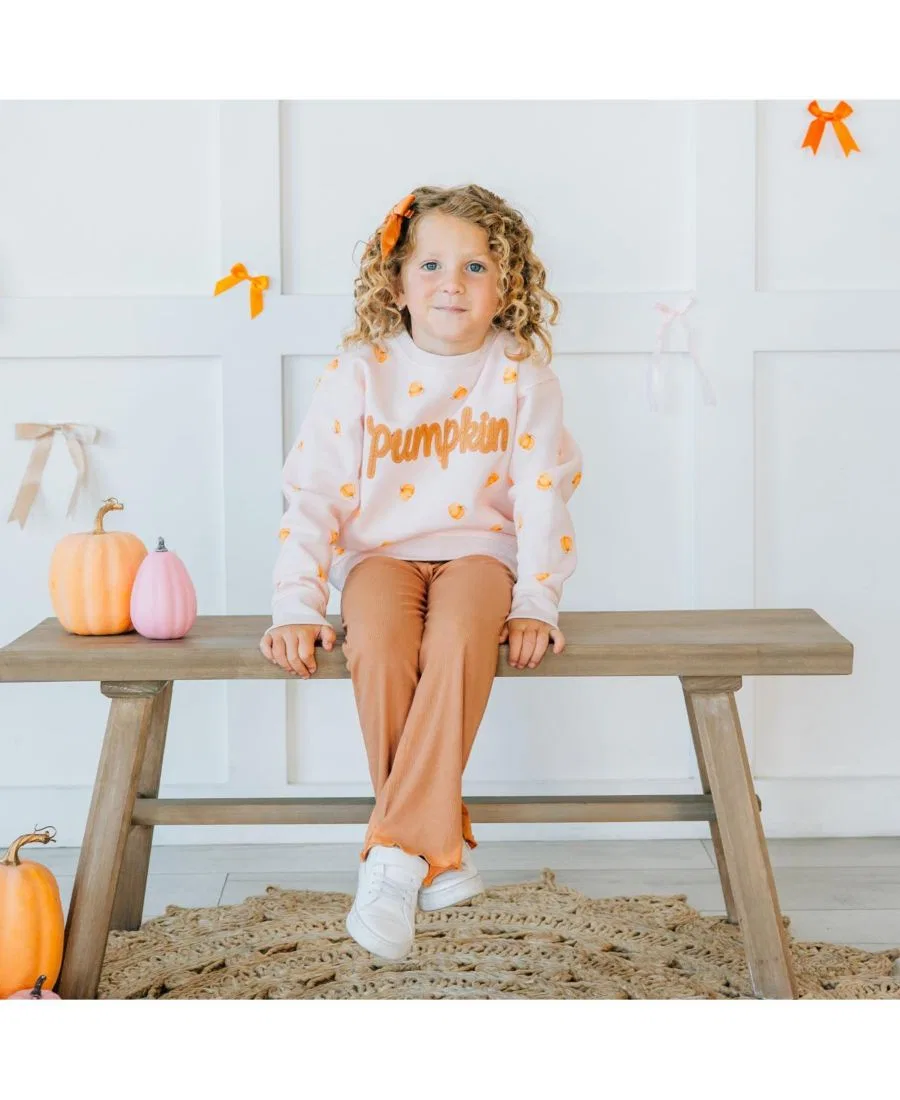 Свитшот с принтом Pumpkin Stitch Patch Sweet Wink, Ballet Pink — фото 2