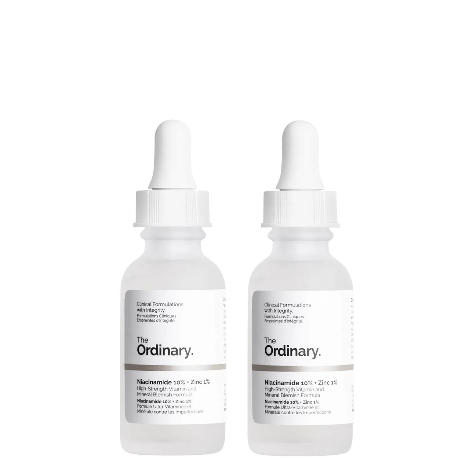 Сыворотка для лица с ниацинамидом 10% и цинком 1%, набор из 2 флаконов по 30 мл, The Ordinary