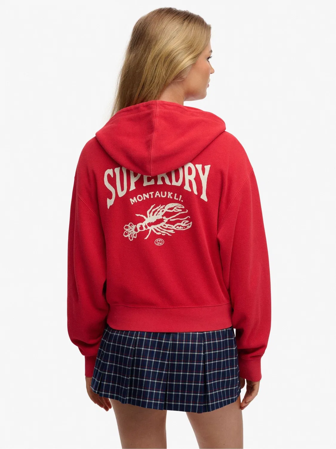 Худи-молния Superdry Heritage Hamptons, красный — фото 2
