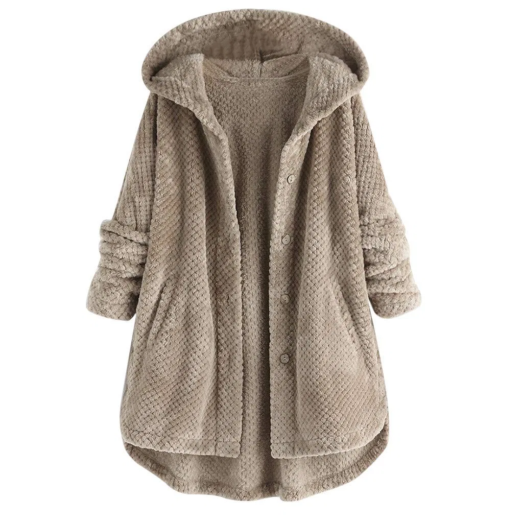 Женское утеплённое пальто с капюшоном, grey