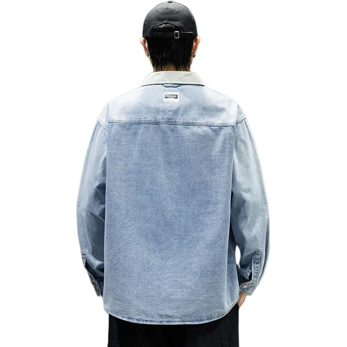 Детская рубашка из денима Tonlion, Light Blue — фото 3