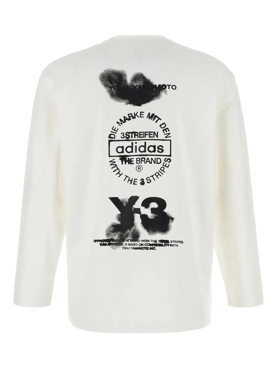 Футболка с длинными рукавами и графическим принтом Adidas, светло-бежевый — фото 2
