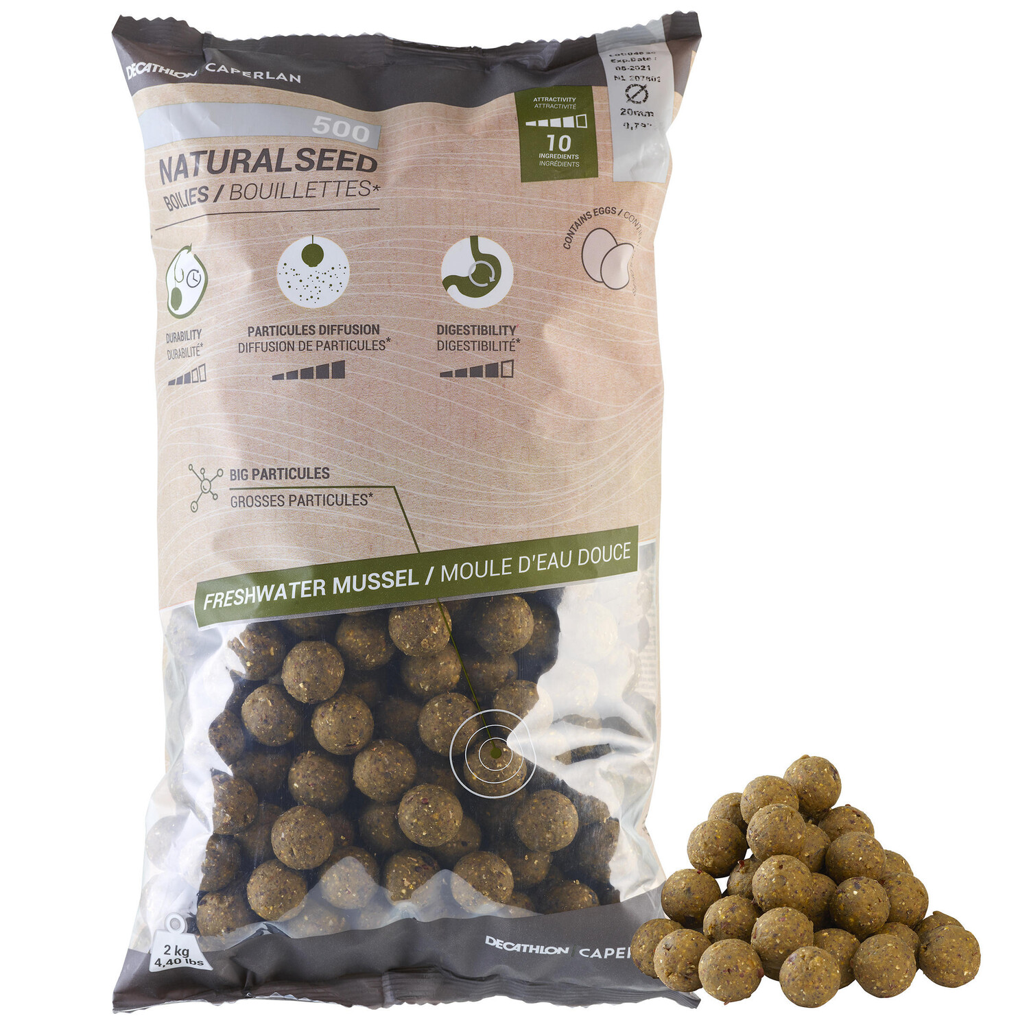 

Бойлы NaturalSeed Shells 20мм 2кг CAPERLAN