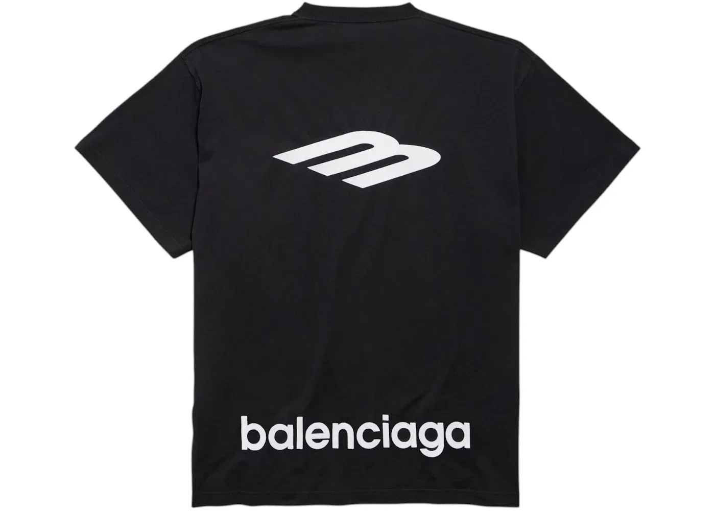 Мужская футболка оверсайз с принтом 3B Sports Icon Balenciaga, Black/White — фото 2