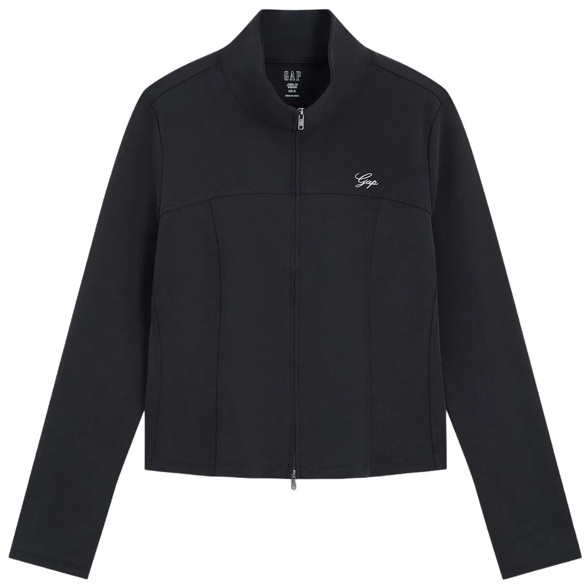 Женское укороченное пальто с воротником-стойкой Moderate, GAP, Black Gray