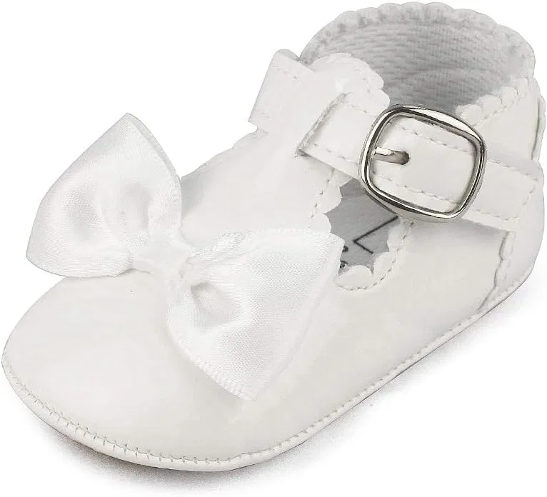 Детские туфли Мэри Джейн с бантом ESTAMICO, White