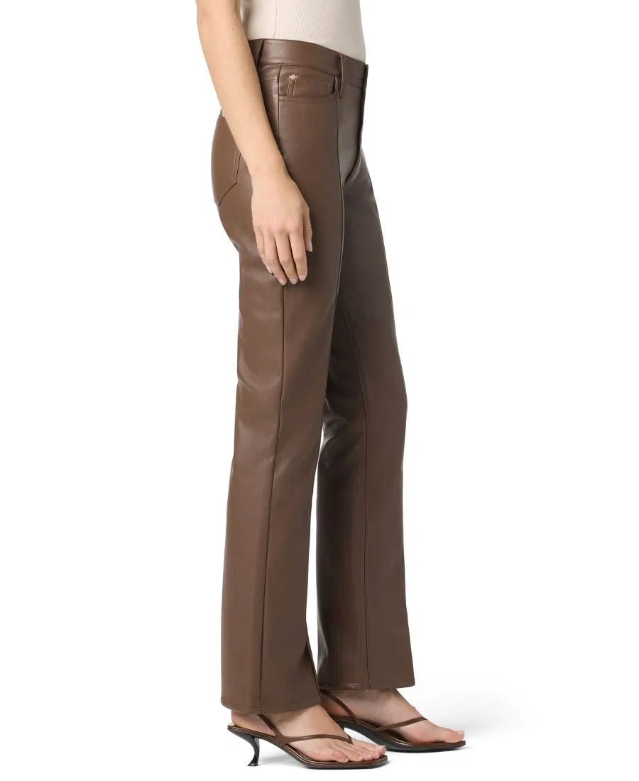 Брюки-клеш из кожзаменителя Blair High-Rise Hudson Jeans, Espresso — фото 2