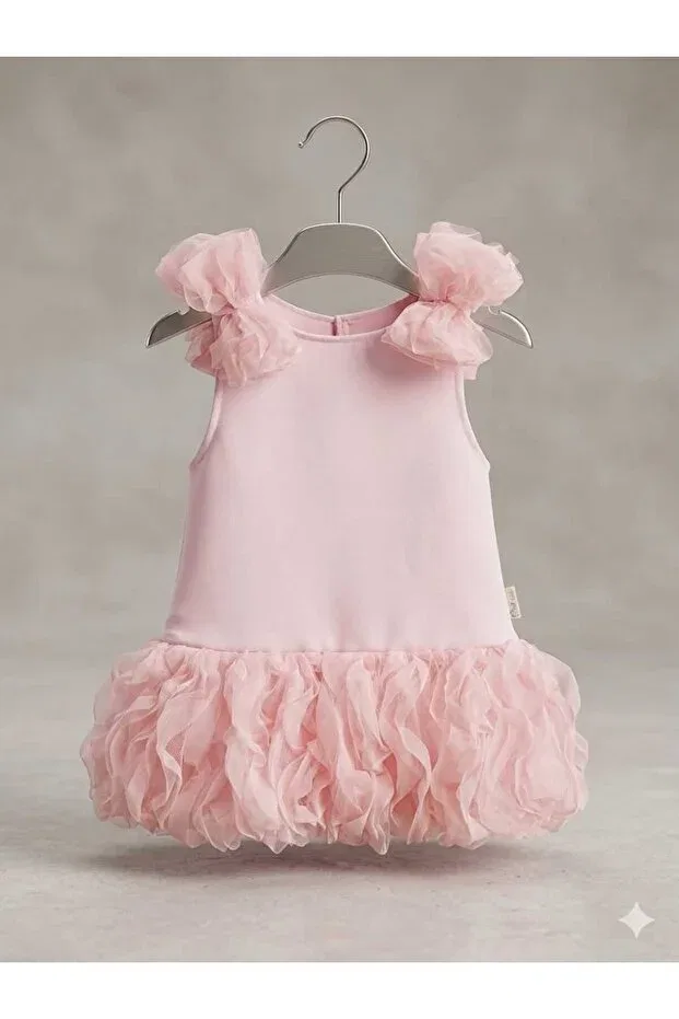Детское платье для девочек из фатина Çilek Bebe, Pink — фото 2