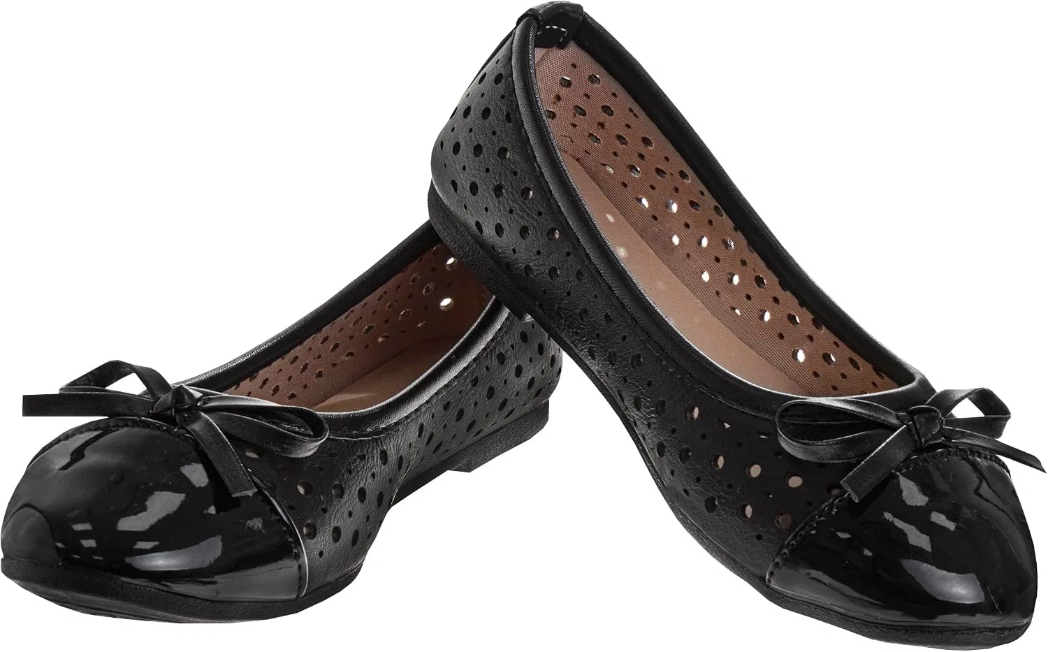 Детские туфли-балетки с закрытым носком KENSIE GIRL, Black Patent — фото 4