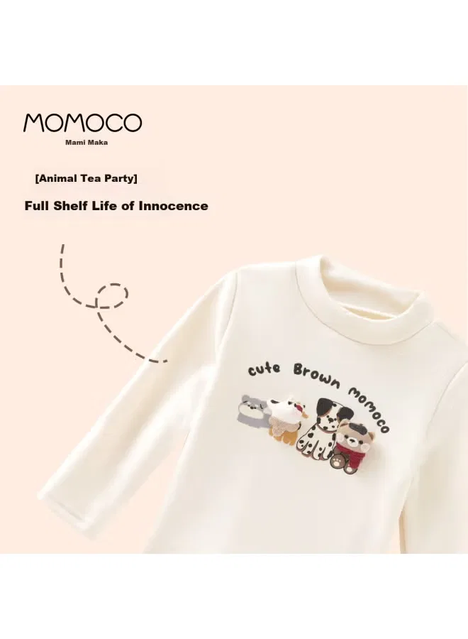 Лонгслив с принтом Mamimaka Momoco, абрикосовый