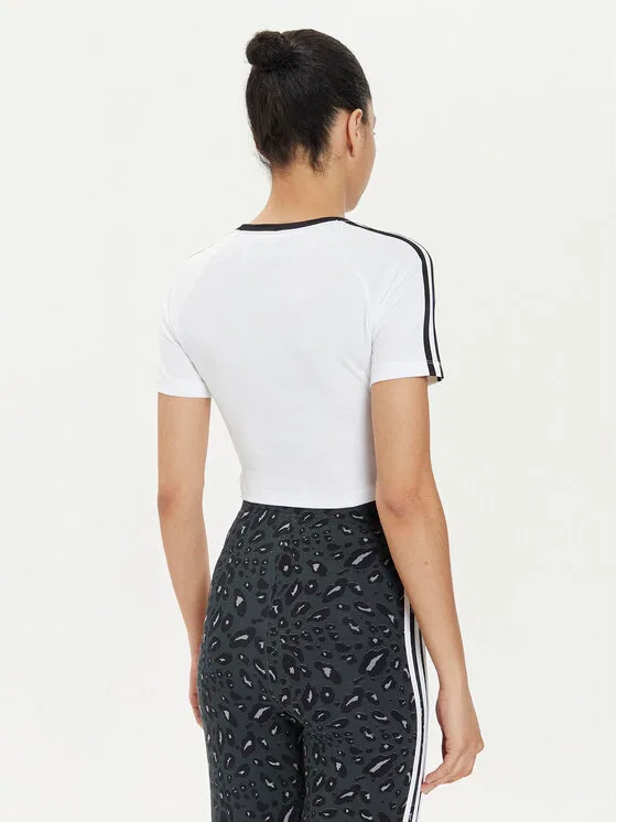 Футболка slim fit 3-Stripes Baby Adidas, белый — фото 3