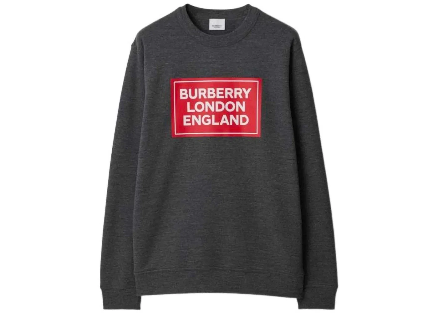 Мужской свитшот с принтом Burberry Fawson Logo Print Crew Sweater, Dark Grey