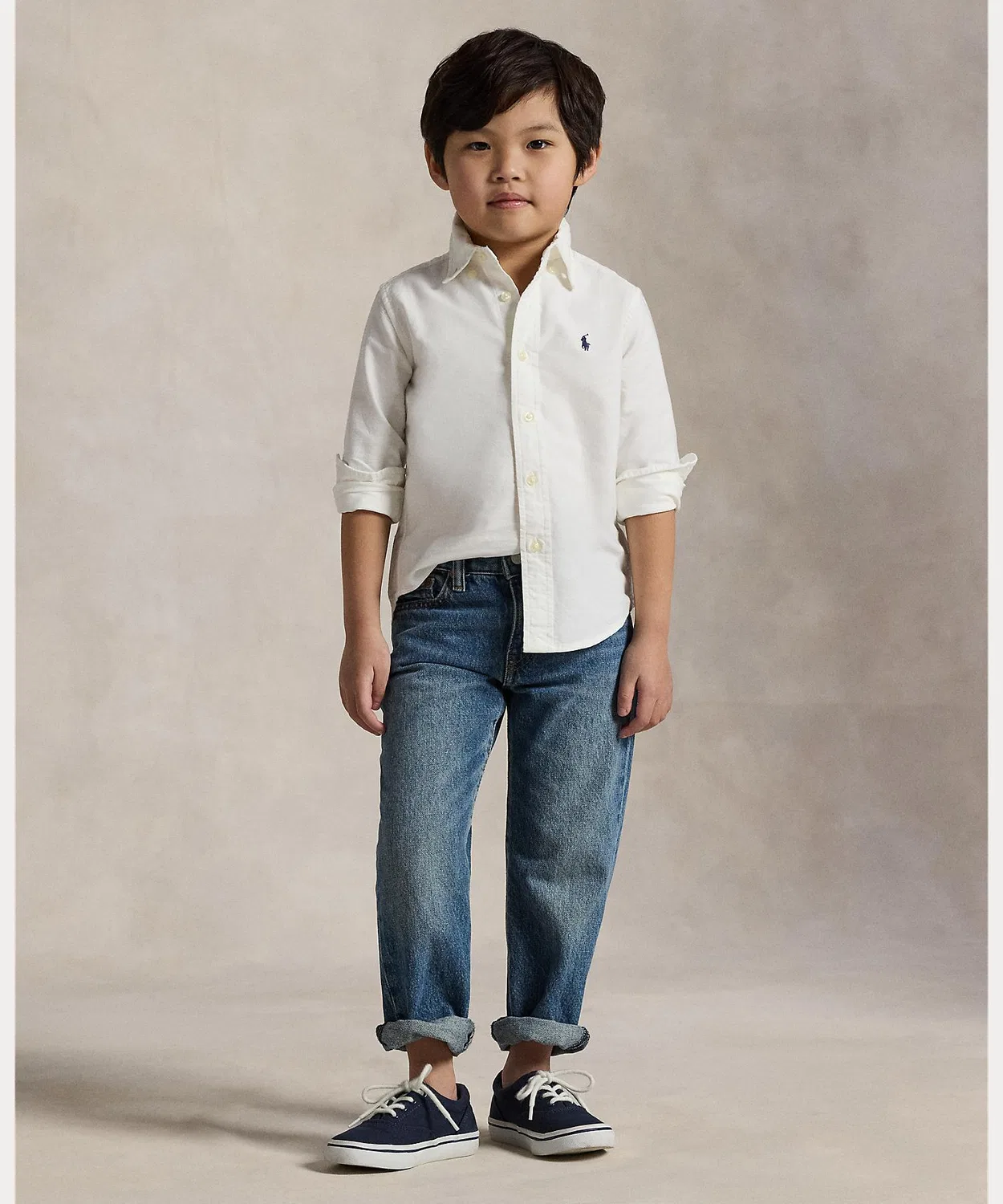 Детская рубашка с длинным рукавомPOLO RALPH LAUREN CHILDRENSWEAR, White — фото 4