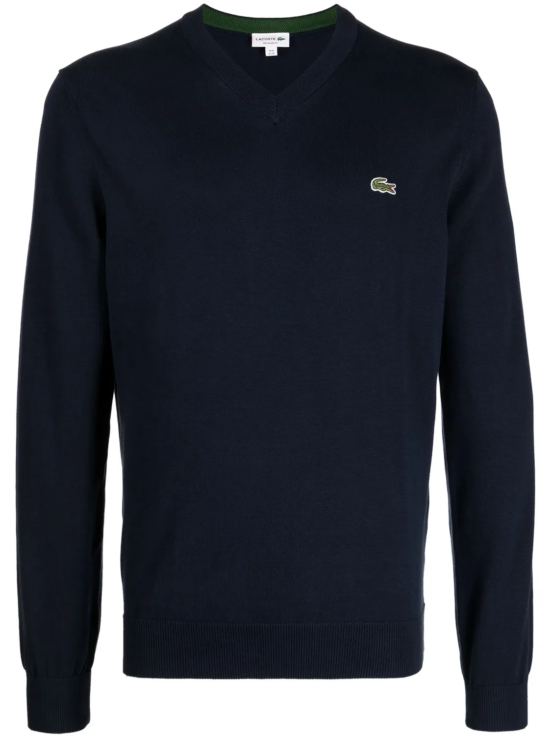 Джемпер с вышитым логотипом Lacoste, темно-синий