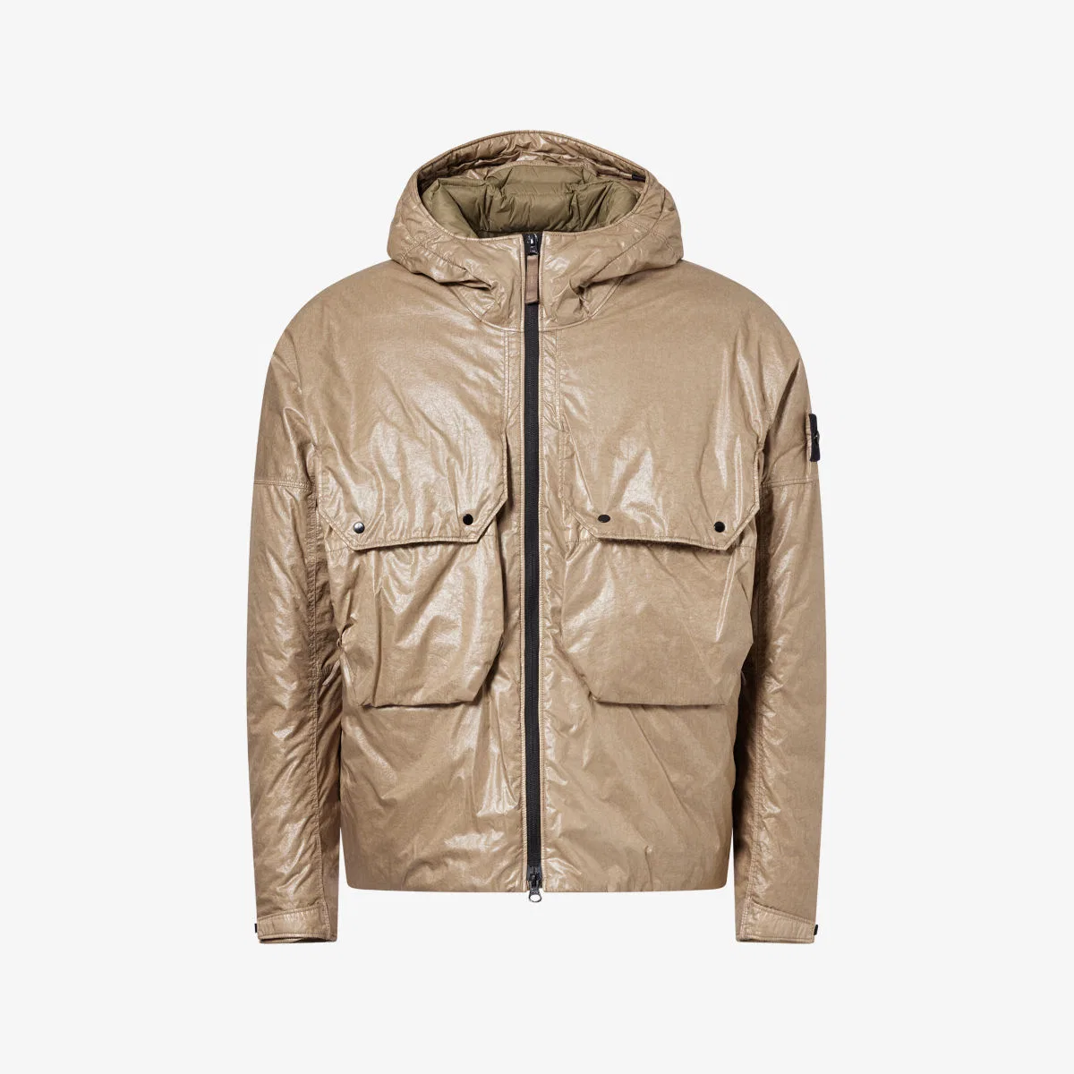 Легкая трехслойная нейлоновая куртка Stone Island, зеленый