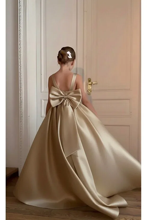 Детское платье для девочек без рукавов Asel Kids, Beige