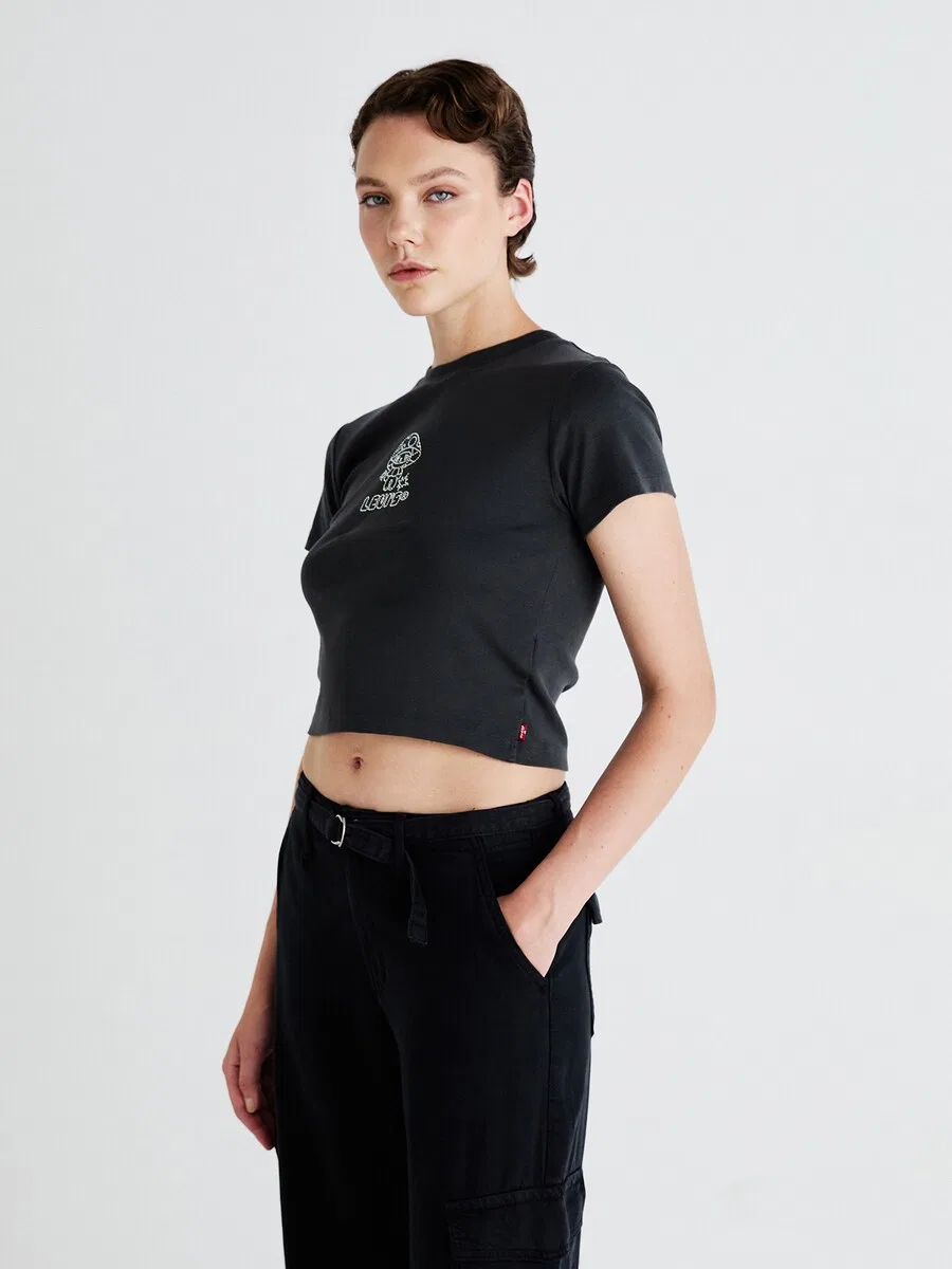Брюки-карго LEVI'S Baggy Cargo Pants 'Baggy Dad Cargo Pants' черного цвета — фото 3