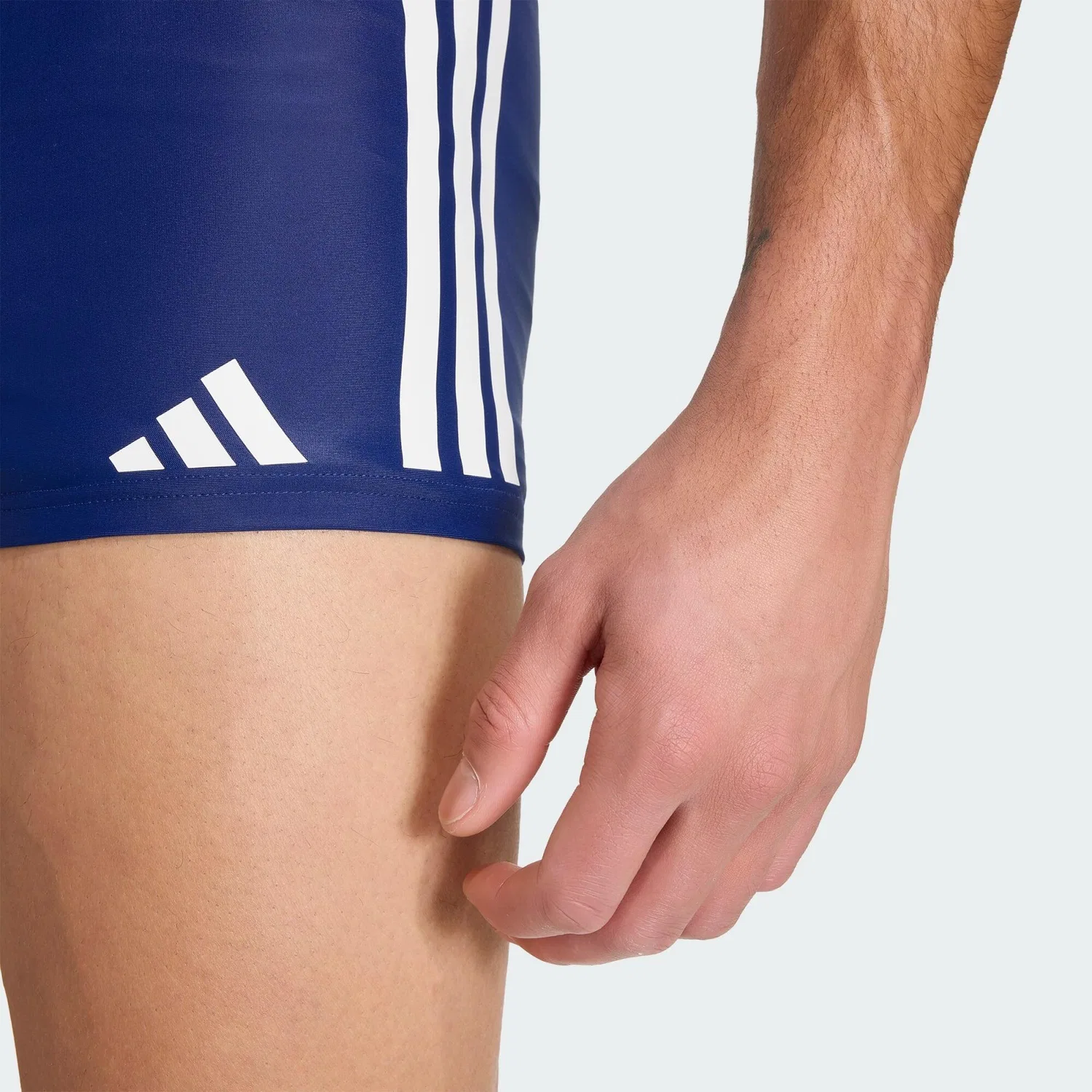 Мужские плавки боксеры с принтом 3S Boxer-Badehose Adidas, Dunkelblau Weiss — фото 4