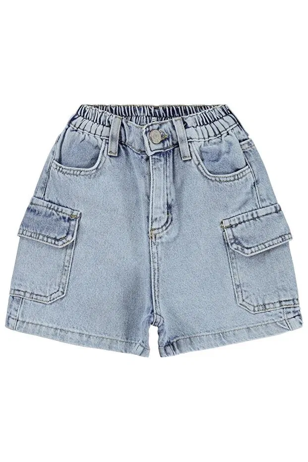 Детские шорты для девочек карго с завязками Drawstring Cargo Shorts Civil Girls, Blue