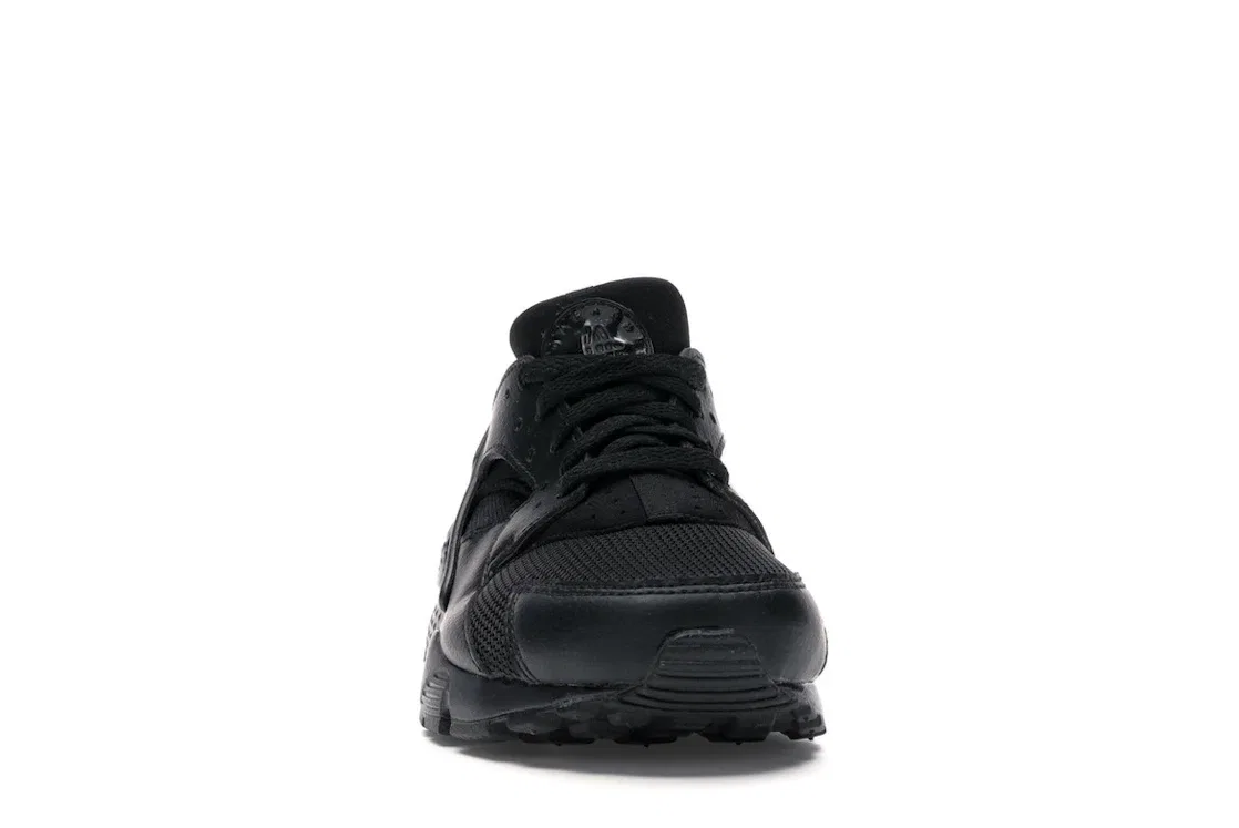Детские кроссовки Lifestyle с шнуровкой Nike Air Huarache Run, Black/Black-Black — фото 2