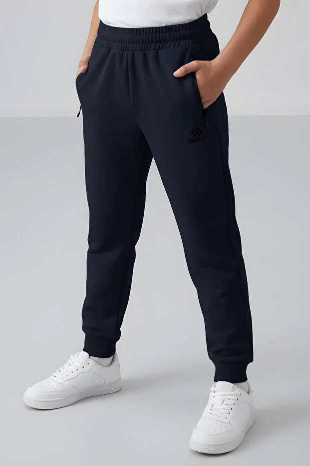 Детские спортивные штаны для мальчиков с зауженным кроем Tommy Life, Navy Blue — фото 4