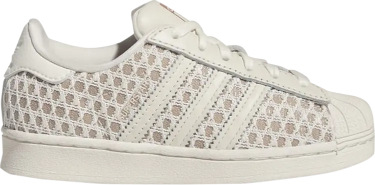 Кроссовки Adidas Ivy Park x Superstar Little Kid 'Ivytopia', кремовый — фото 2