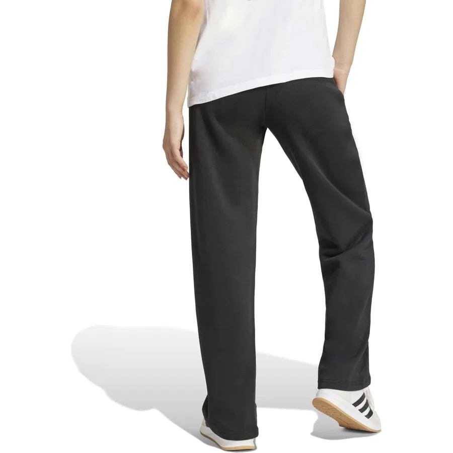 Спортивные штаны с принтом и открытым низом adidas Sportswear JC5921 Essentials Small Logo Feel Cozy Open-Hem Pants, Черно-белый — фото 2