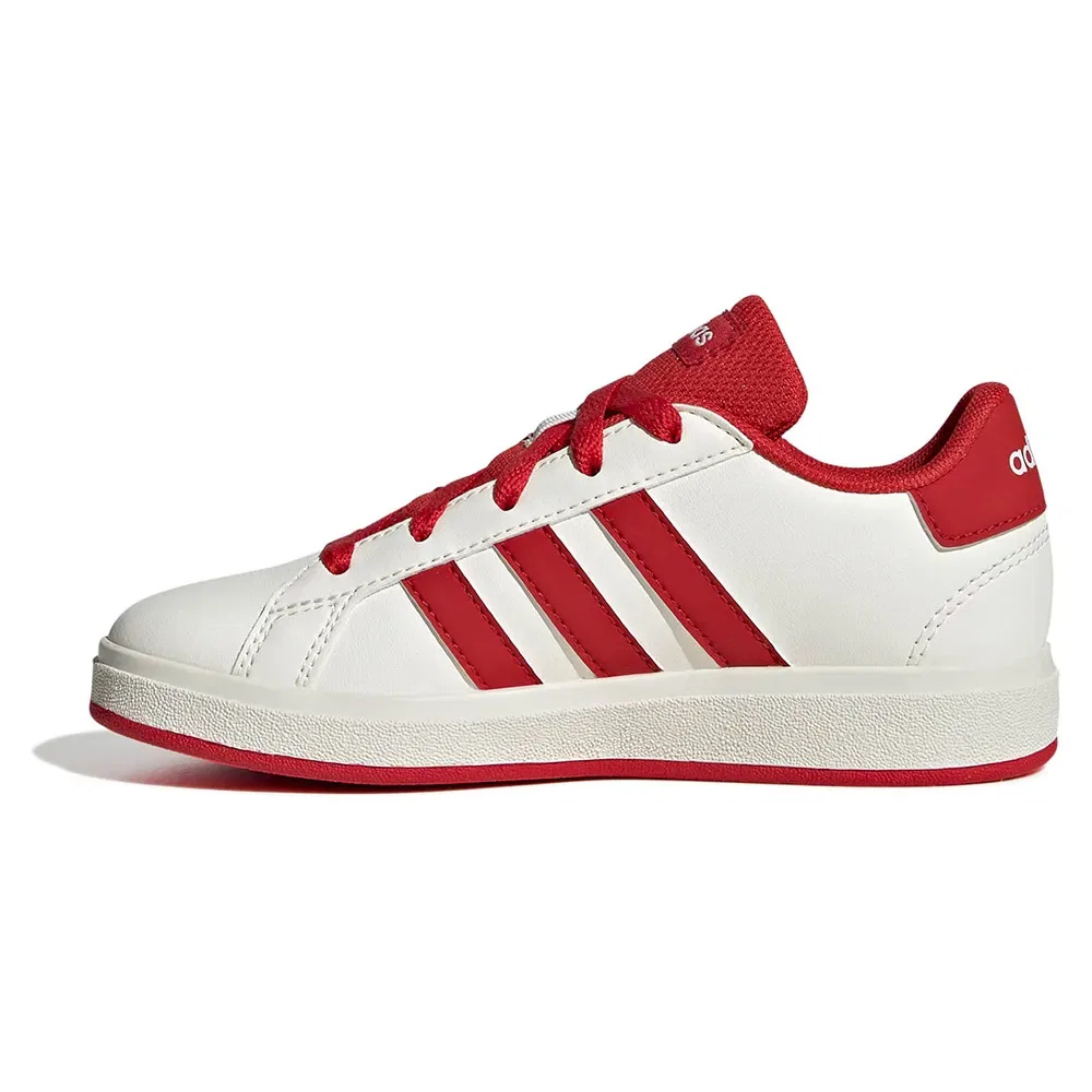 Детские кроссовки для девочек с закрытой шнуровкой Grand Court Lifestyle Tennis Lace-Up Adidas, White — фото 3