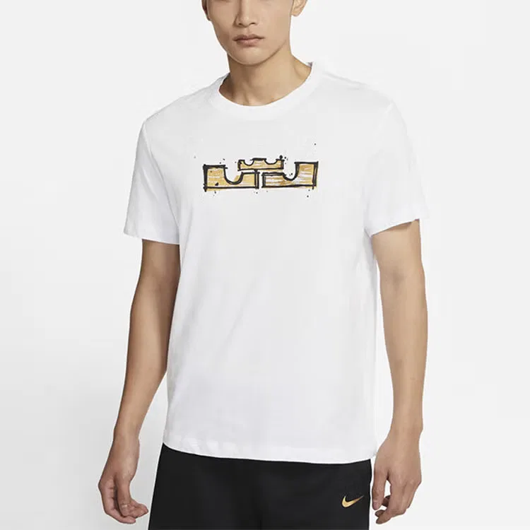 Футболка с принтом Dry LBJ SSNL Logo Nike, белый — фото 3
