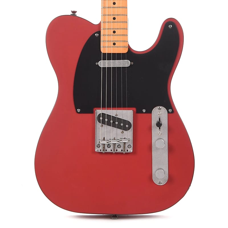 

Squier 40th Anniversary Telecaster, Vintage Edition, черная анодированная накладка, Satin Dakota Red 40th Anniversary Telecaster, Vintage Edition, Black Anodized Pickguard, Satin Dakota Red