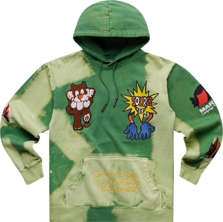 

Худи Market Land Escape Tie Dye Hoodie 'Amazon Tie Dye', зеленый