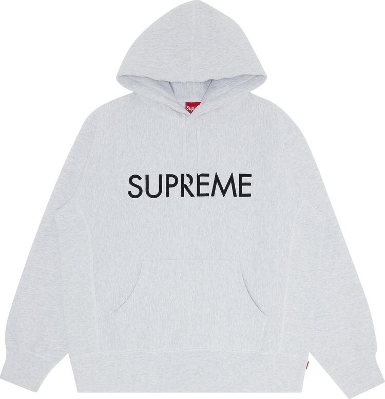 

Толстовка Supreme Capital Hooded Sweatshirt 'Ash Grey', серый